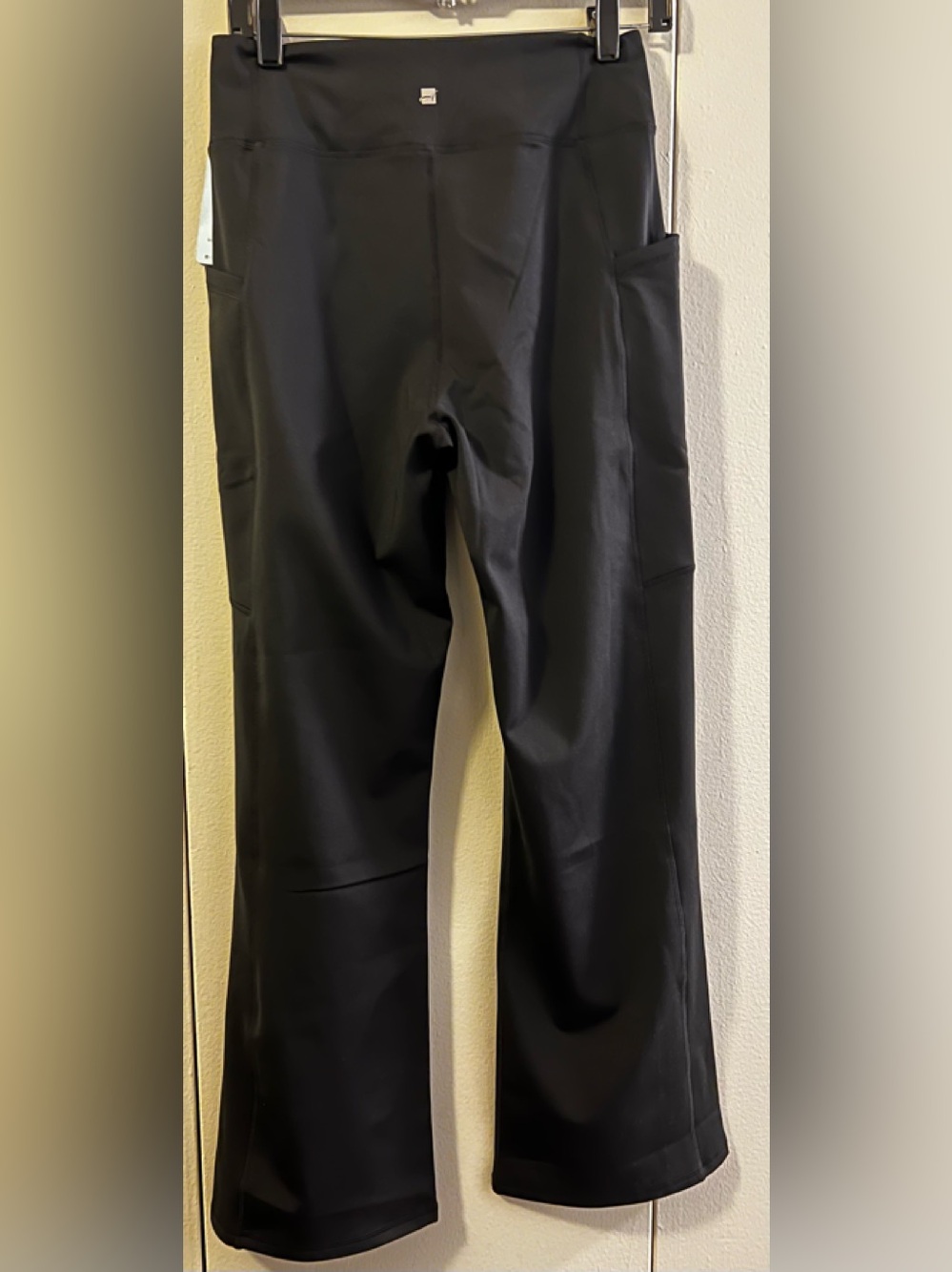 Black Flared Active Leggings with Side Pockets by Afitne (Size M) - Picture 2 of 7